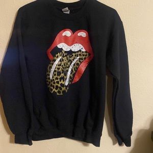 Animal print tongue sweatshirt size small